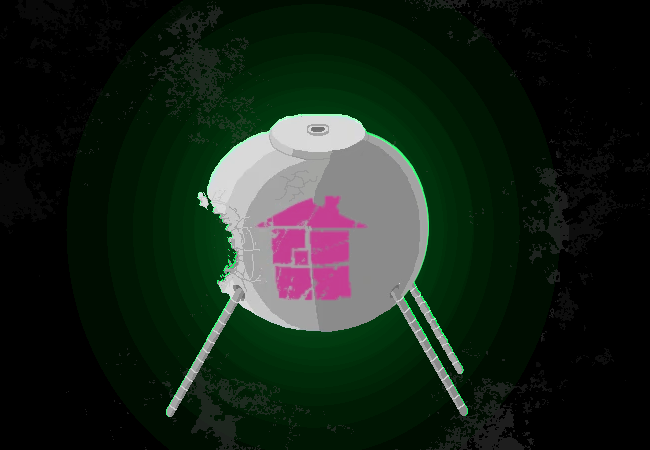 This is a significantly wider shot of the same command station. You can make out an eerily green glow and outline across it. And around it, total abyssal blackness. Absolutely nothing surrounds it.